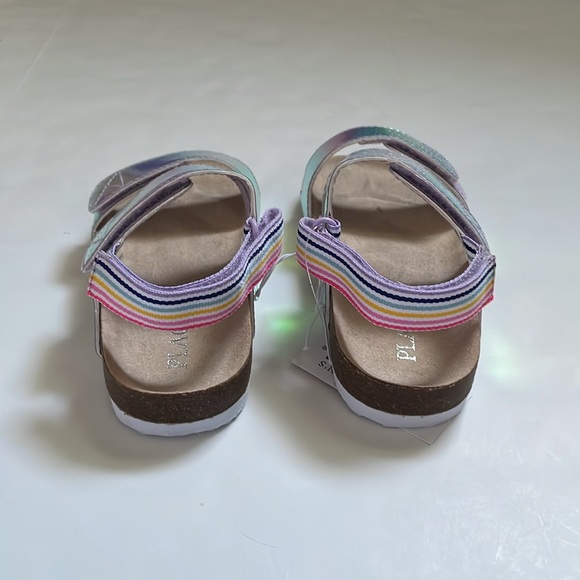 The Children Place, Holographic silver sandals, size 9. 100% faux leather - Picture 11 of 17